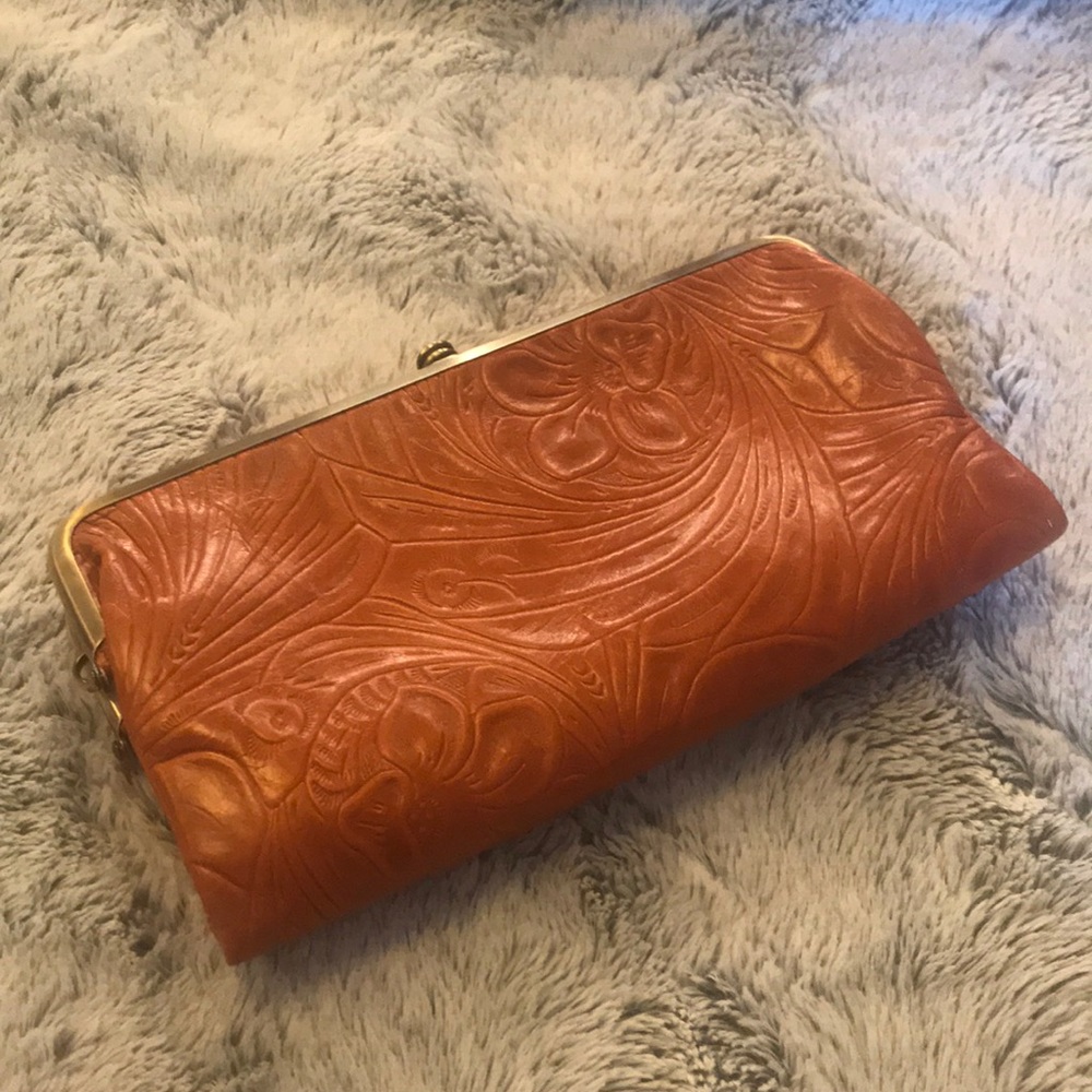 HOBO Lauren Flower Embossed Clutch Wallet